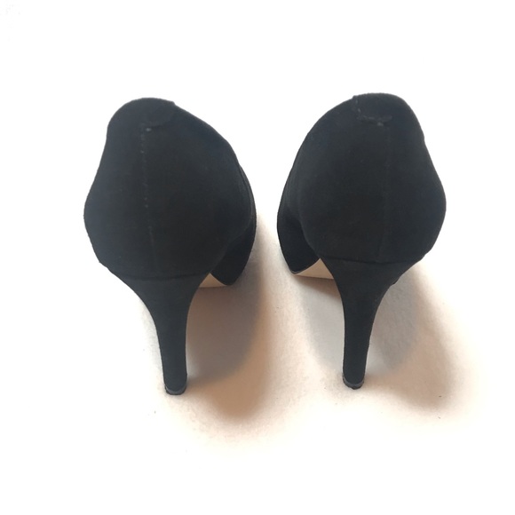 Classic Black Suede Pump Platform Heels “Traisie” - Picture 4 of 8